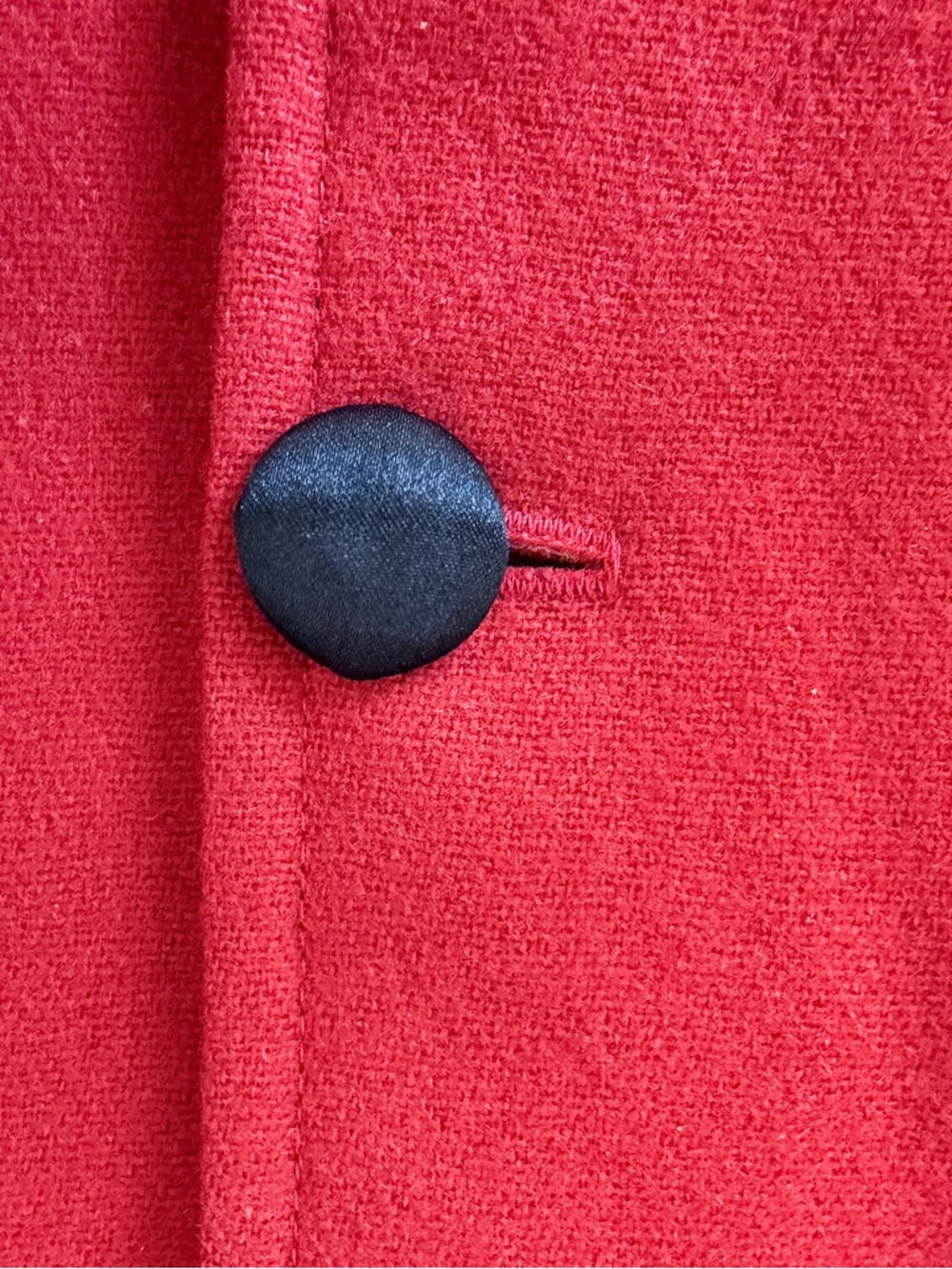 Women's Red Button-Front Jacket - Picture 3 of 5